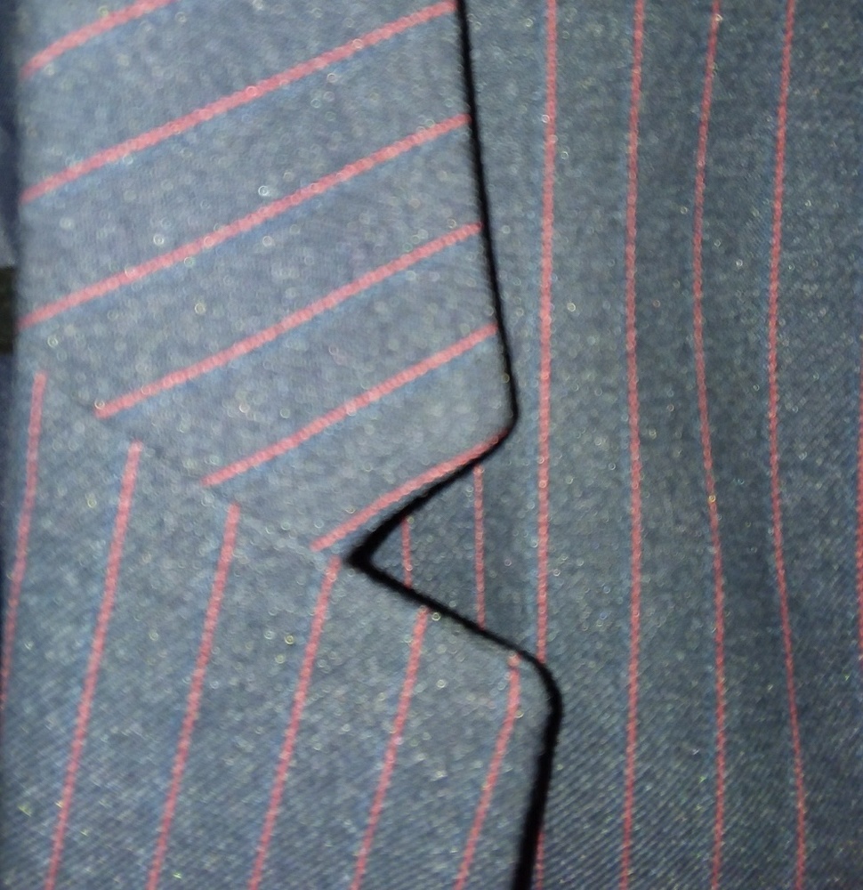 Liz Claiborne Navy and red pinstripe blazer